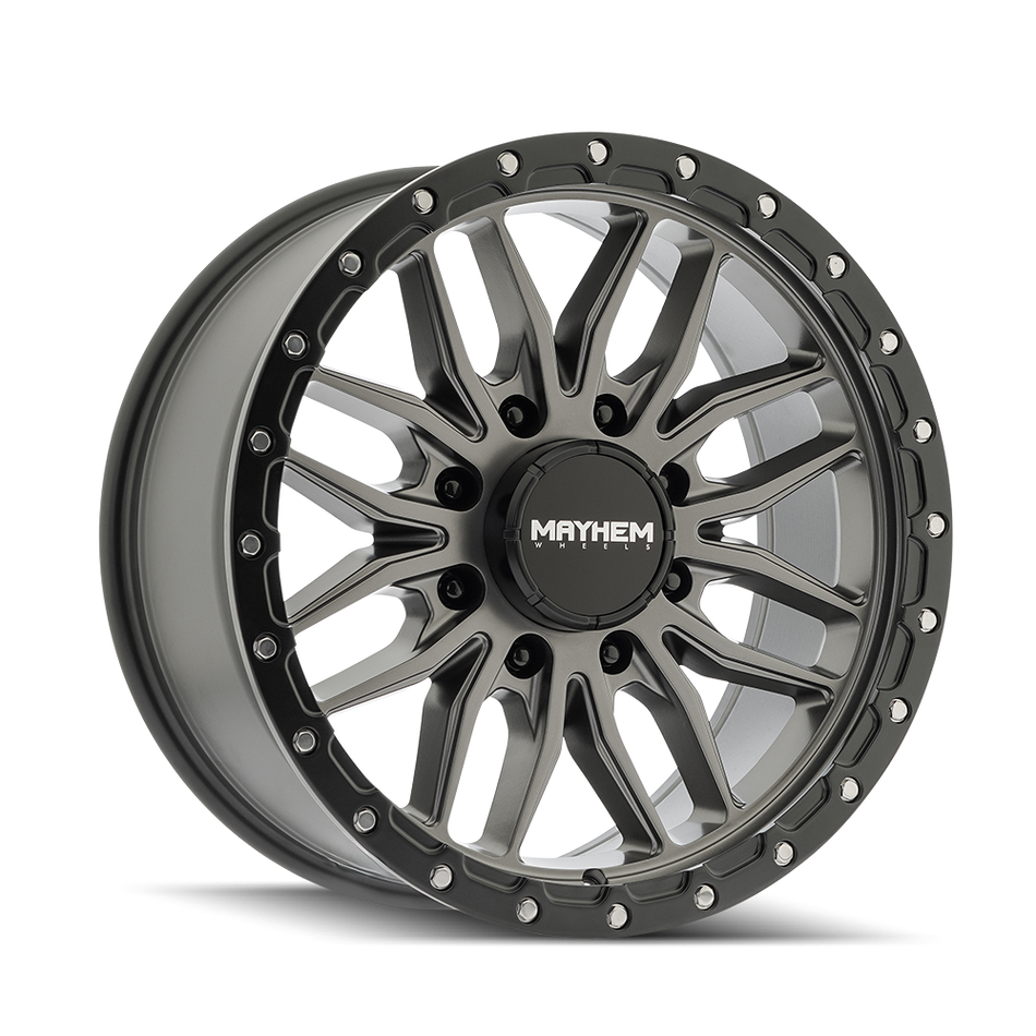 Mayhem Wheels VECTOR – 20x9, 8x180, +18 – Matte Gunmetal Black Lip