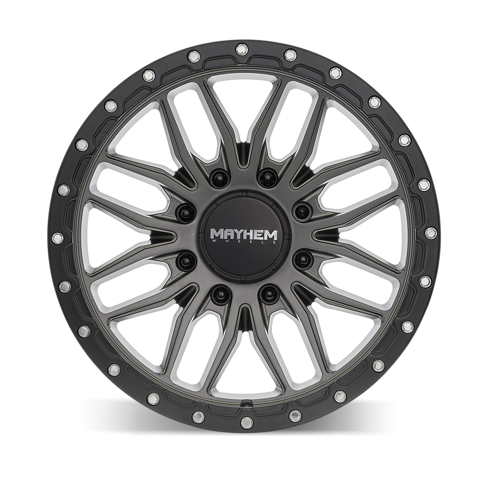 Mayhem Wheels VECTOR – 20x9, 8x170, +18 – Matte Gunmetal Black Lip