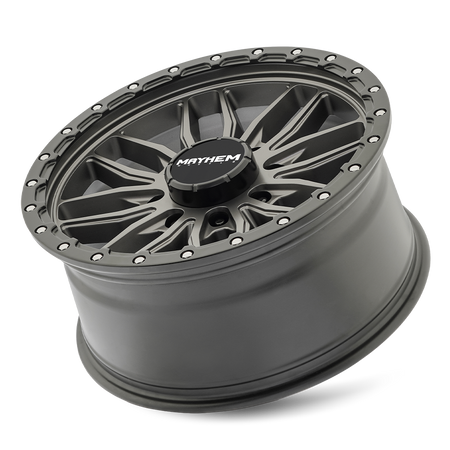 Mayhem Wheels VECTOR – 17x9, 8x165.1, +18 – Matte Gunmetal Black Lip