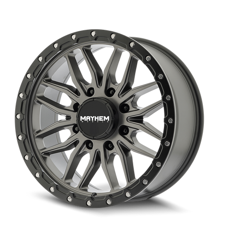 Mayhem Wheels VECTOR – 20x9, 8x165.1, +18 – Matte Gunmetal Black Lip
