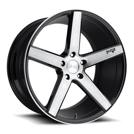 Niche 1PC M124 MILAN – 18X8 – 5X114.3 – 40 mm – GLOSS BLACK BRUSHED