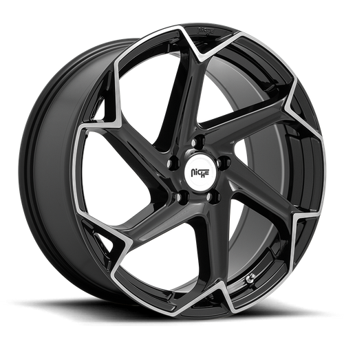 Niche 1PC M255 FLASH – 20X10.5 – 5X112 – 40 mm – GLOSS BLACK BRUSHED