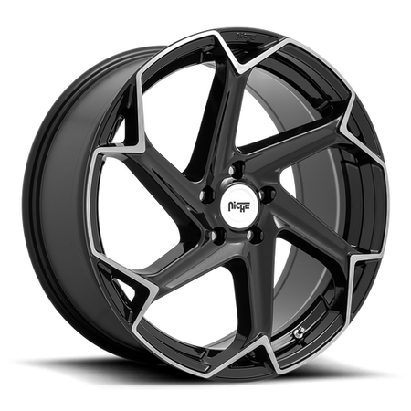 Niche 1PC M255 FLASH – 20X10.5 – 5X112 – 40 mm – GLOSS BLACK BRUSHED