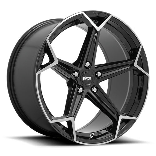 Niche 1PC N259 ARROW – 20X10.5 – 5X112 – 40 mm – GLOSS BLACK BRUSHED