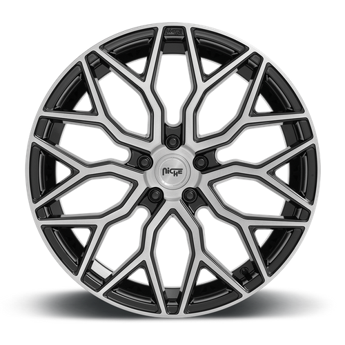 Niche 1PC M262 MAZZANTI – 20X10.5 – 5X112 – 40 mm – GLOSS BLACK BRUSHED FACE
