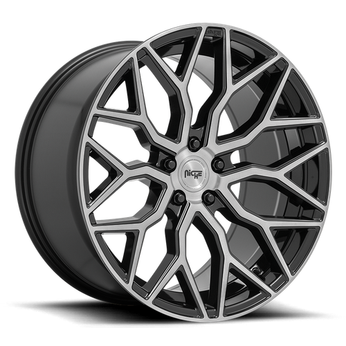 Niche 1PC M262 MAZZANTI – 20X10.5 – 5X112 – 40 mm – GLOSS BLACK BRUSHED FACE