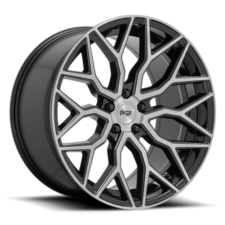 Niche 1PC M262 MAZZANTI – 20X10.5 – 5X112 – 40 mm – GLOSS BLACK BRUSHED FACE