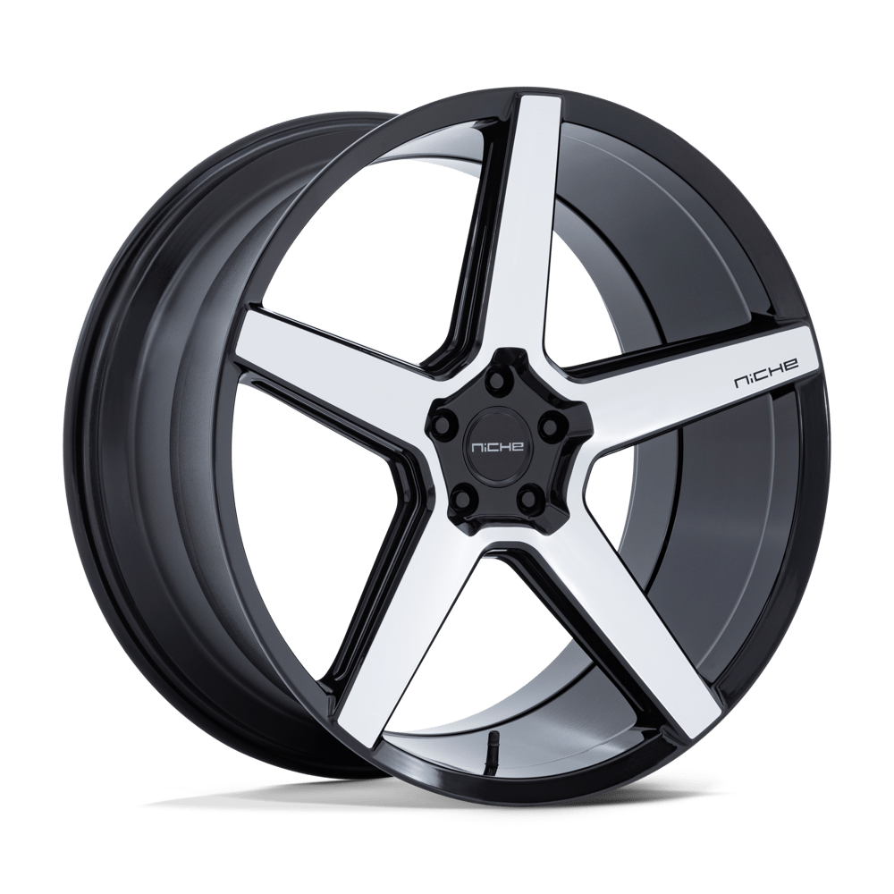 Niche 1PC NC283 MODENA – 20X9 – 5X120 – 27 mm – GLOSS BLACK W/ MACHINED FACE
