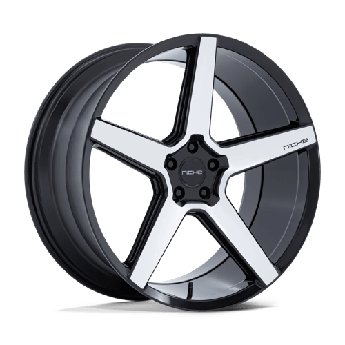 Niche 1PC NC283 MODENA – 22X10.5 – 5X112 – 38 mm – GLOSS BLACK W/ MACHINED FACE