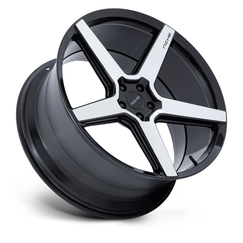Niche 1PC NC283 MODENA – 22X10.5 – 5X112 – 38 mm – GLOSS BLACK W/ MACHINED FACE