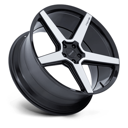 Niche 1PC NC283 MODENA – 22X10.5 – 5X112 – 38 mm – GLOSS BLACK W/ MACHINED FACE