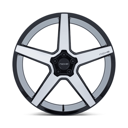 Niche 1PC NC283 MODENA – 20X10.5 – 5X112 – 30 mm – GLOSS BLACK W/ MACHINED FACE