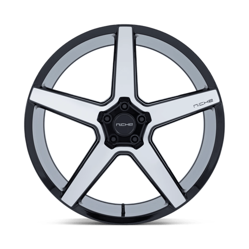 Niche 1PC NC283 MODENA – 22X9 – 5X120 – 27 mm – GLOSS BLACK W/ MACHINED FACE
