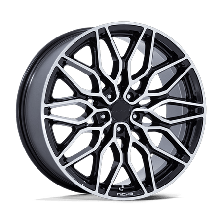 Niche 1PC NC277 CALABRIA 5 – 22X9 – 5X120 – 27 mm – GLOSS BLACK MACHINED