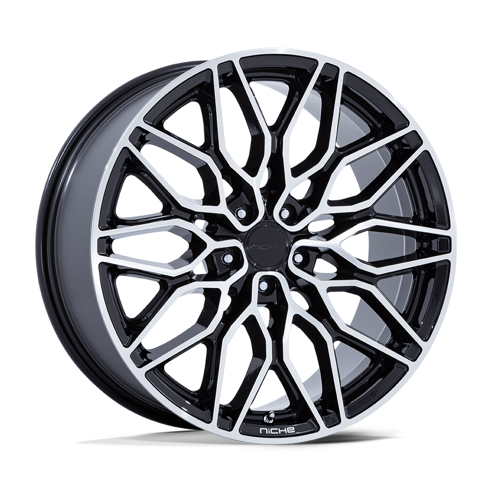 Niche 1PC NC277 CALABRIA 5 – 22X9 – 5X112 – 27 mm – GLOSS BLACK MACHINED