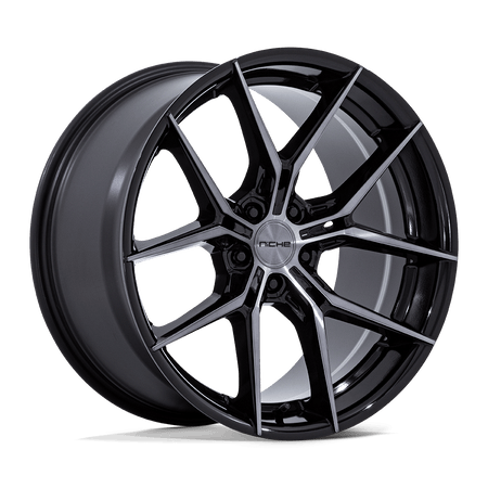 Niche 1PC NC279 PRODIGY 5 – 20X11 – 5X112 – 44 mm – GLOSS BLACK DARK TINTED CLEAR