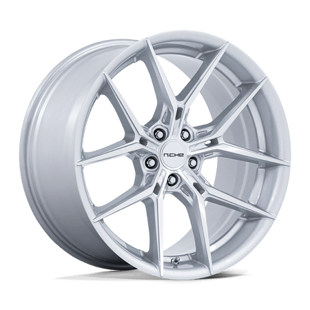 Niche 1PC NC279 PRODIGY 5 – 20X11 – 5X112 – 44 mm – SILVER W/ MACHINED FACE