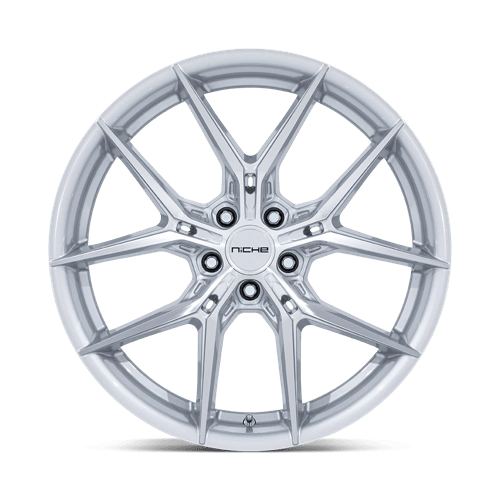Niche 1PC NC279 PRODIGY 5 – 24X10 – 5X130 – 20 mm – SILVER W/ MACHINED FACE