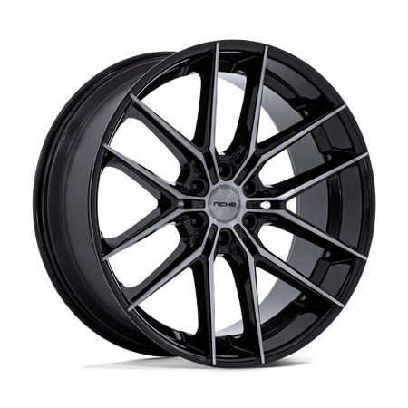 Niche 1PC NC280 PRODIGY 6 – 24X10 – 6X135 – 25 mm – GLOSS BLACK DARK TINTED CLEAR