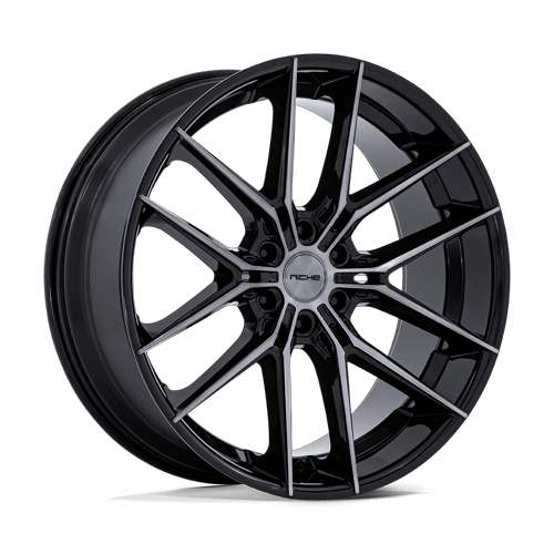 Niche 1PC NC280 PRODIGY 6 – 24X10 – 6X135 – 25 mm – GLOSS BLACK DARK TINTED CLEAR