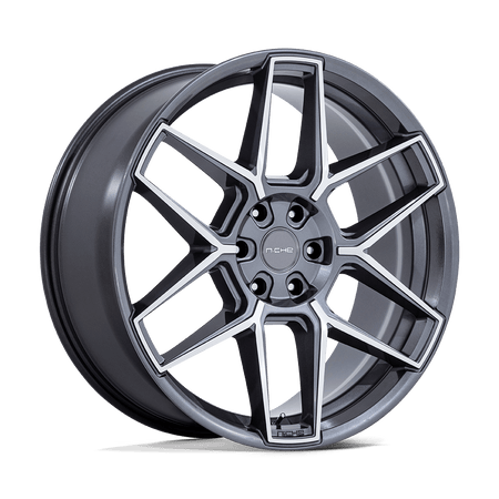 Niche 1PC NC281 RISE – 22X9.5 – 5X120 – 30 mm – ANTHRACITE W/ MACHINED FACE