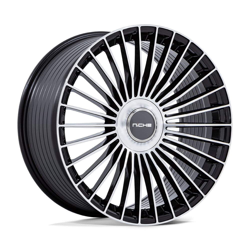 Niche 1PC NC282 SERENE – 20X10.5 – 5X112/5X114.3 – 40 mm – GLOSS BLACK W/ MACHINED FACE