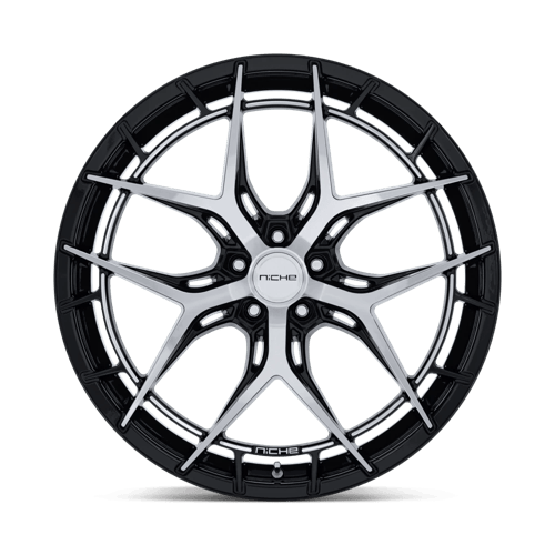 Niche 1PC NC286 RIVIERA – 22X10.5 – 5X120 – 38 mm – GLOSS BLACK W/ MACHINED FACE
