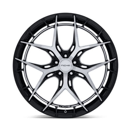 Niche 1PC NC286 RIVIERA – 22X10.5 – 5X120 – 38 mm – GLOSS BLACK W/ MACHINED FACE