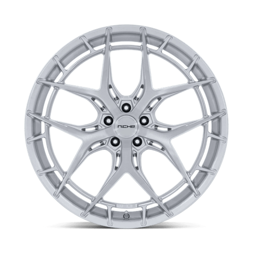 Niche 1PC NC286 RIVIERA – 20X10.5 – 5X114.3 – 40 mm – GLOSS SILVER W/ BRUSHED FACE