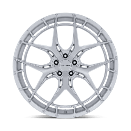 Niche 1PC NC286 RIVIERA – 20X10.5 – 5X114.3 – 40 mm – GLOSS SILVER W/ BRUSHED FACE