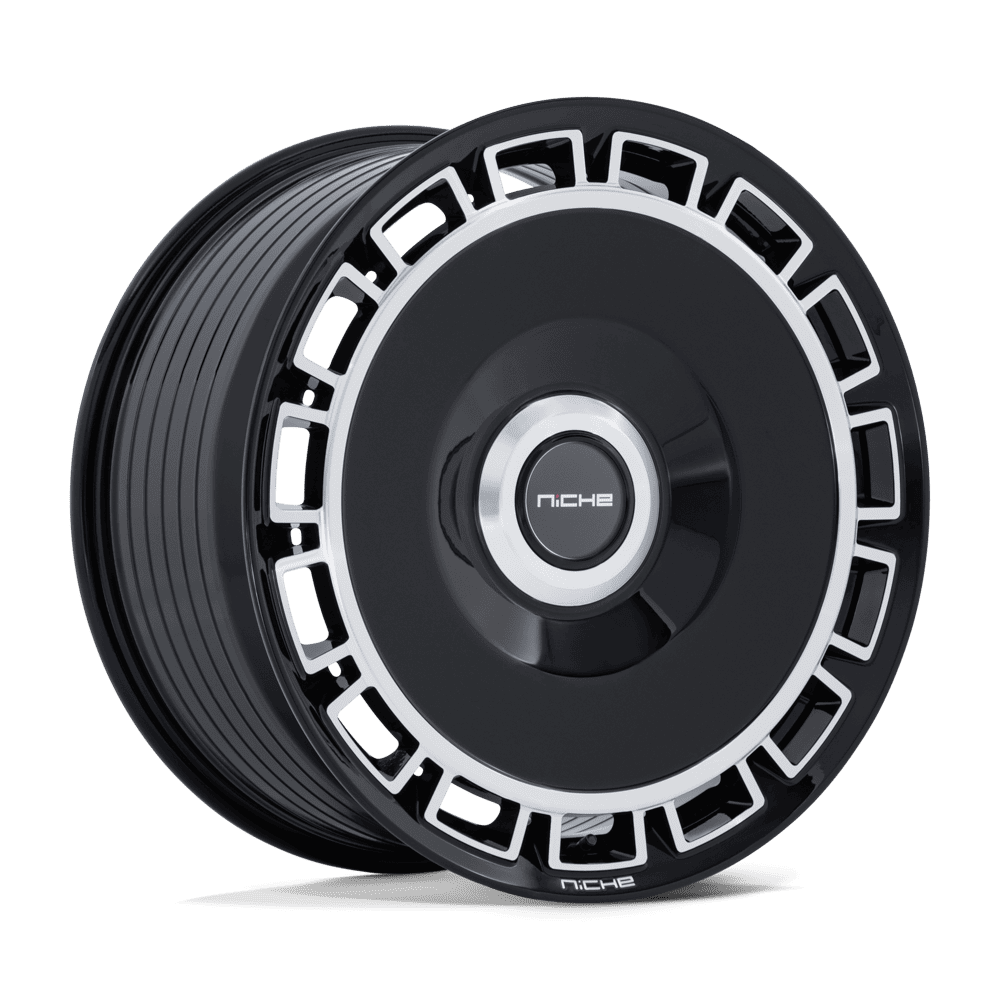Niche 1PC NC287 VENICE – 22X10 – 5X112/5X120 – 35 mm – GLOSS BLACK W/ MACHINED FACE