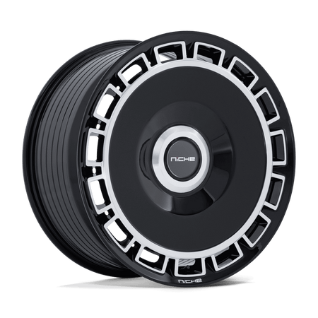 Niche 1PC NC287 VENICE – 24X10 – 5X112/5X120 – 35 mm – GLOSS BLACK W/ MACHINED FACE
