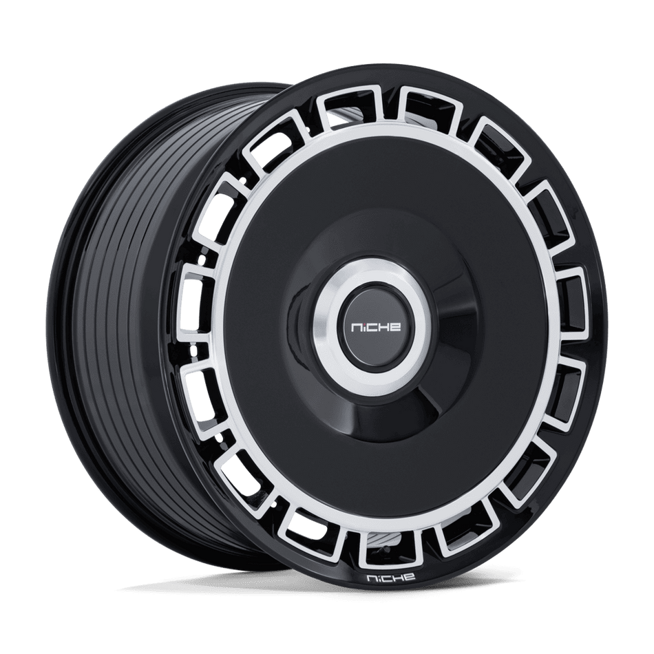 Niche 1PC NC287 VENICE – 22X9 – 5X108/5X114.3 – 38 mm – GLOSS BLACK W/ MACHINED FACE