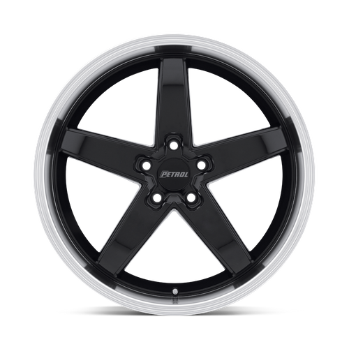 Petrol P1B – 19X8 – 5X114.3 – 40 mm – GLOSS BLACK W/ MACH CUT LIP