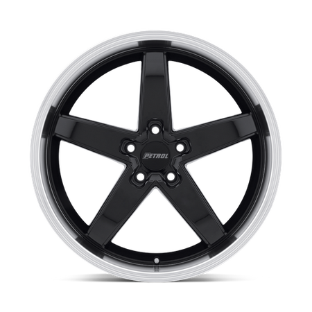 Petrol P1B – 19X8 – 5X114.3 – 40 mm – GLOSS BLACK W/ MACH CUT LIP
