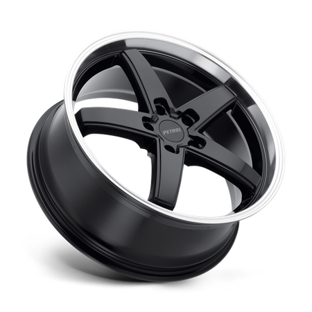Petrol P1B – 19X8 – 5X114.3 – 40 mm – GLOSS BLACK W/ MACH CUT LIP