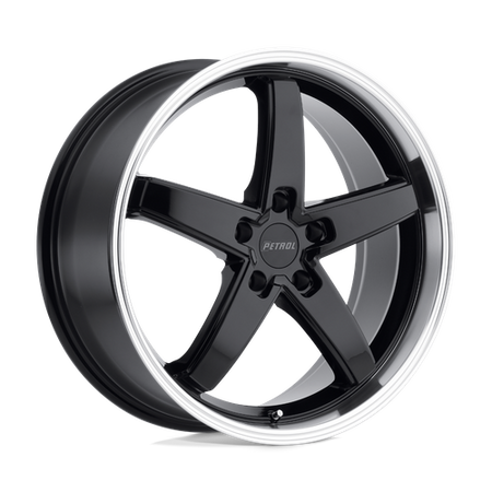 Petrol P1B – 19X8 – 5X114.3 – 40 mm – GLOSS BLACK W/ MACH CUT LIP