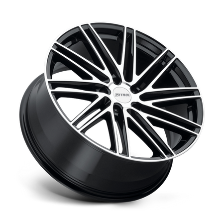 Petrol P1C – 19X8 – 5X112 – 40 mm – GLOSS BLACK W/ MACH CUT FACE