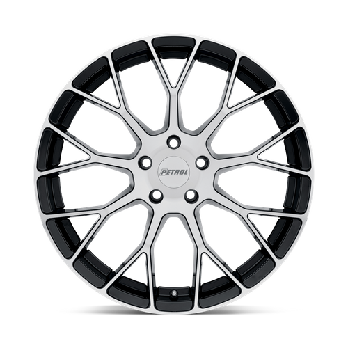 Petrol P2B – 16X7 – 5X114.3 – 40 mm – GLOSS BLACK W/ MACH CUT FACE