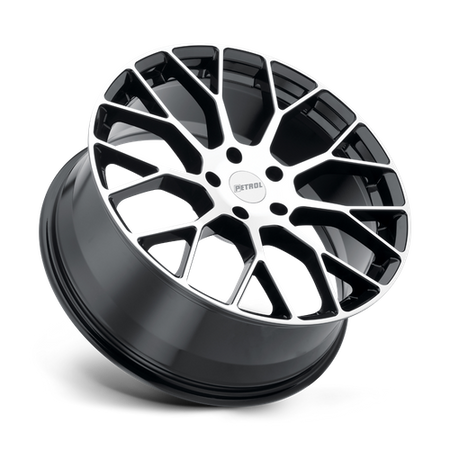 Petrol P2B – 16X7 – 5X114.3 – 40 mm – GLOSS BLACK W/ MACH CUT FACE