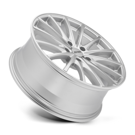 Petrol P3A – 19X8 – 5X100 – 35 mm – SILVER W/ MACHINED CUT FACE