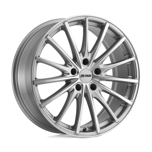 Petrol P3A – 19X8 – 5X100 – 35 mm – SILVER W/ MACHINED CUT FACE