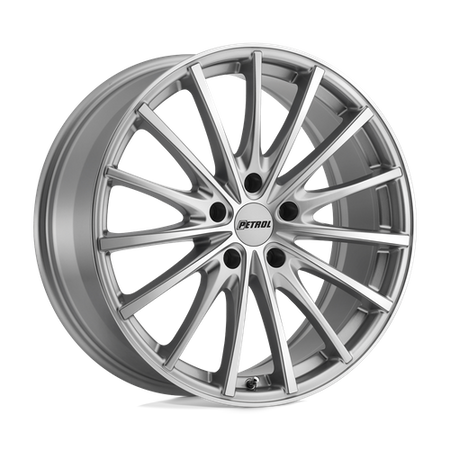 Petrol P3A – 19X8 – 5X100 – 35 mm – SILVER W/ MACHINED CUT FACE