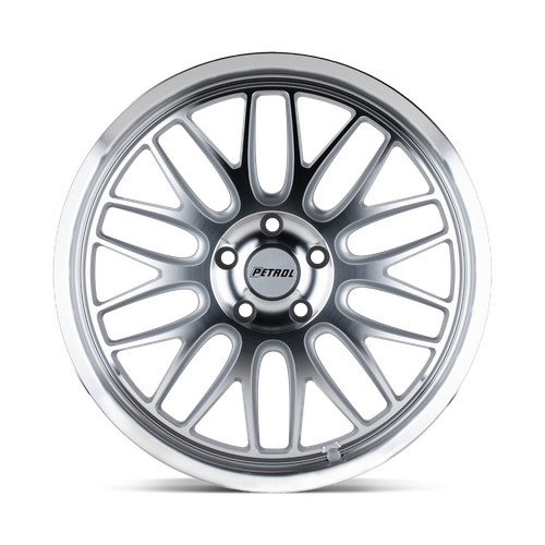 Petrol P4C – 16X7 – 4X100 – 40 mm – SILVER W/ MACHINED FACE & LIP