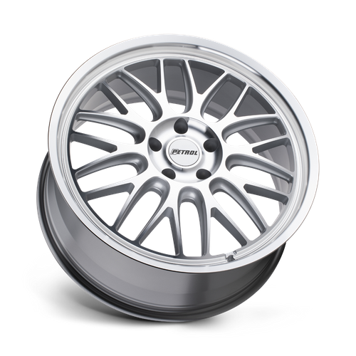 Petrol P4C – 16X7 – 4X100 – 40 mm – SILVER W/ MACHINED FACE & LIP