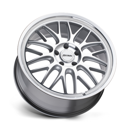 Petrol P4C – 16X7 – 4X100 – 40 mm – SILVER W/ MACHINED FACE & LIP