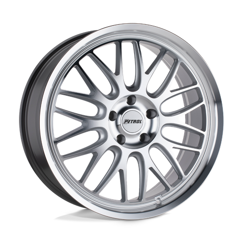 Petrol P4C – 16X7 – 4X100 – 40 mm – SILVER W/ MACHINED FACE & LIP