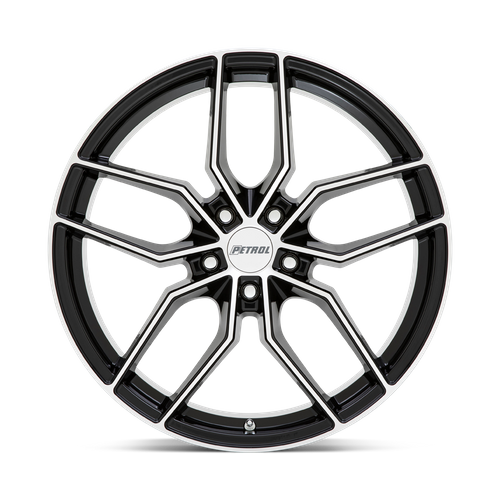 Petrol P5C – 20X8.5 – 5X112 – 40 mm – GLOSS BLACK W/ MACH CUT FACE