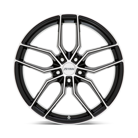 Petrol P5C – 20X8.5 – 5X112 – 40 mm – GLOSS BLACK W/ MACH CUT FACE
