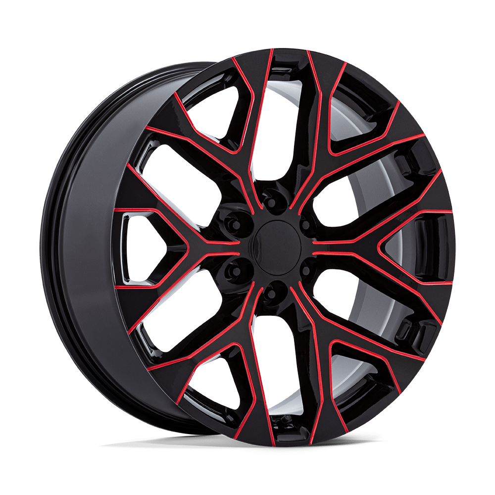 Performance Replicas PR177 – 26X10 – 6X139.7 – 24 mm – GLOSS BLACK RED MILLED